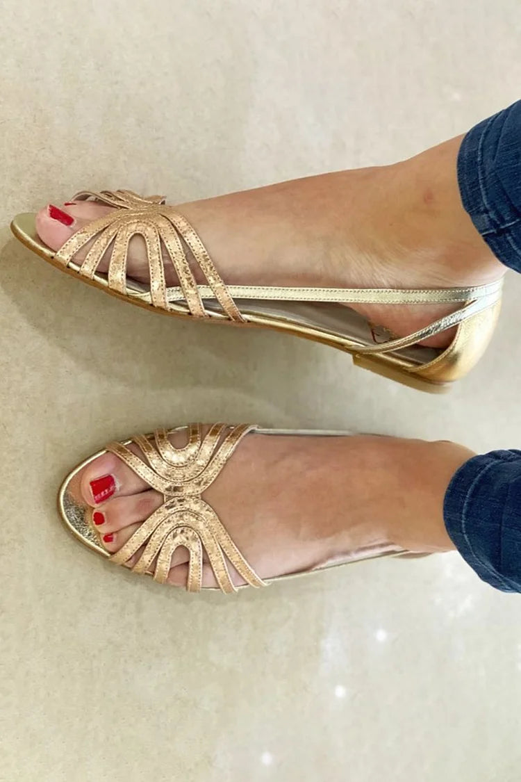 Alberta Slingback Sandal with Cut-Out Details: Elegant and Comfortable