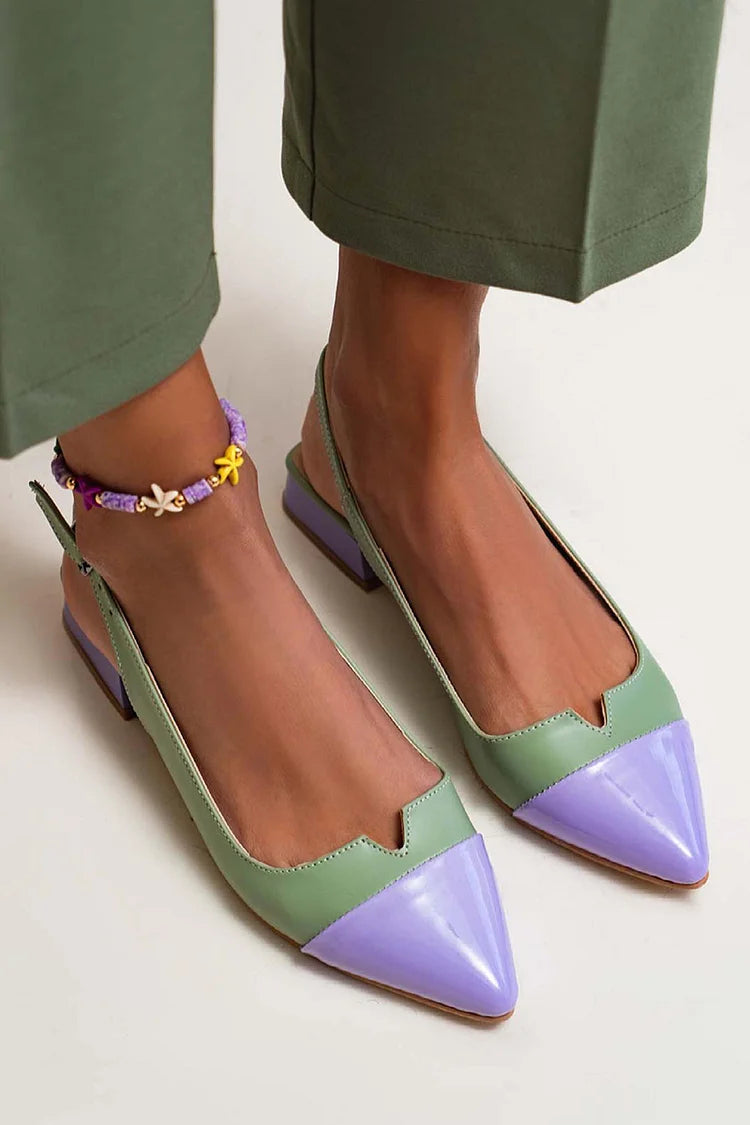 VITTORIA | Elegant ballerinas with toe cap and two-tone details for a refined style