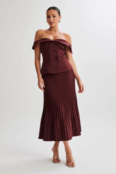 Pleated Midi Skirt