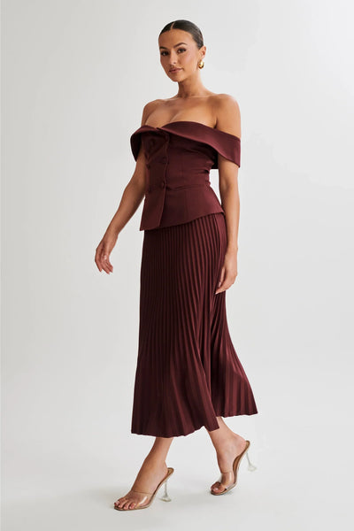 Pleated Midi Skirt
