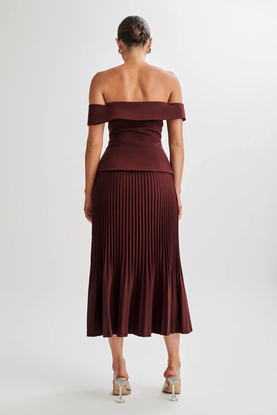 Pleated Midi Skirt