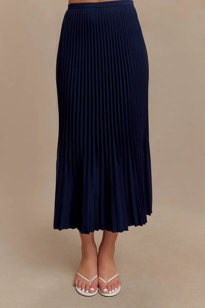 Pleated Midi Skirt
