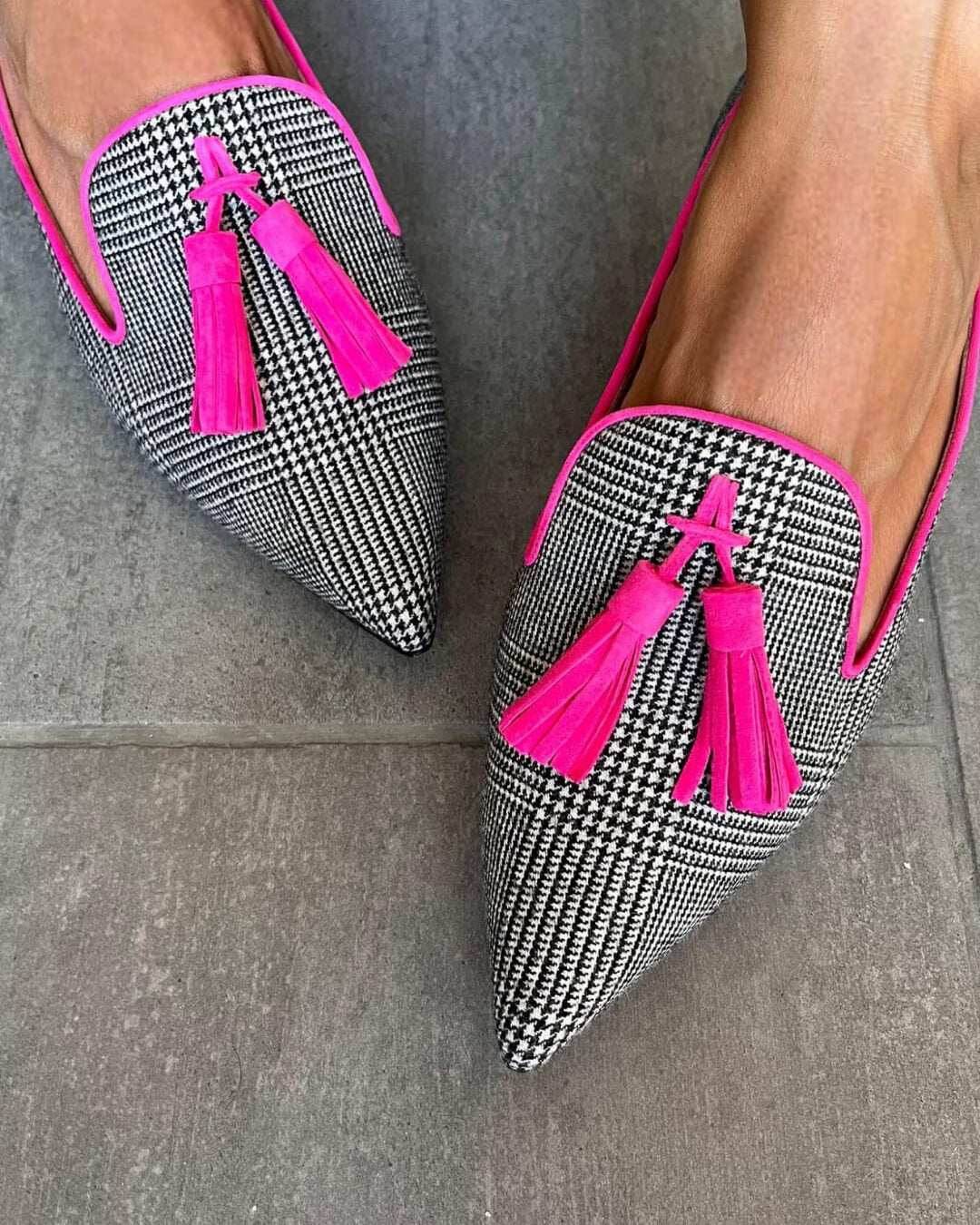 NADINE | Elegant pointed loafers with a comfortable tassel