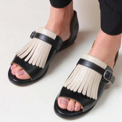 LUCREZIA | Elegant Platform Sandals with Fashionable Fringe