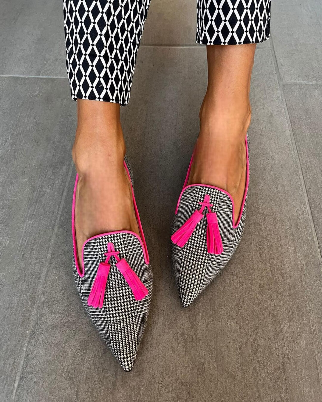 NADINE | Elegant pointed loafers with a comfortable tassel