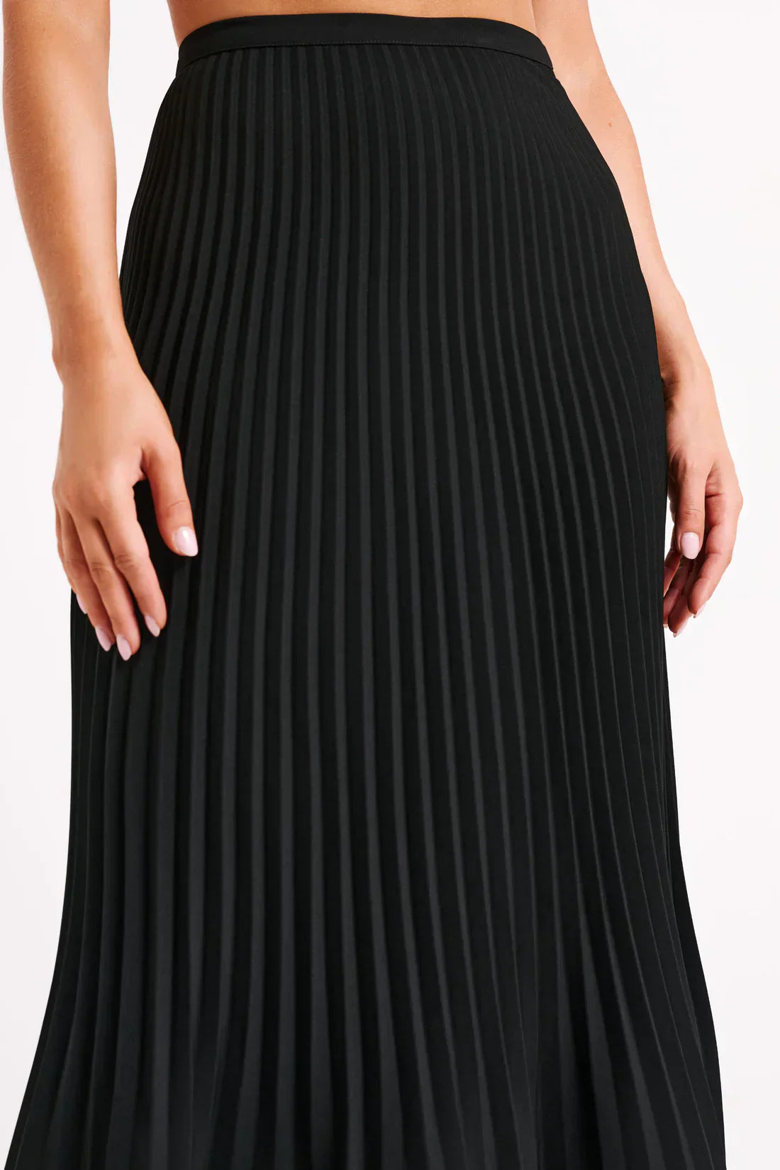 Pleated Midi Skirt