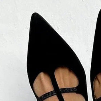 BENEDETTA |  Elegant lace-up pointed ballerinas for a refined look
