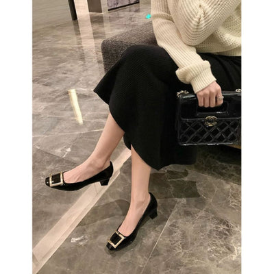 Teona™ | Elegant sandals with a square toe and medium heel for a refined style