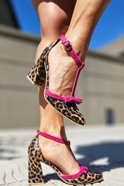 Beauu™ | Elegant Green Leopard Print Sandals with Eye-Catching Colorful Details